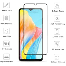 6-in-1 For OPPO A38 Glass For OPPO A38 Tempered Glass 9H HD Full Cover Glue Protective Screen Protector OPPO A38 A 38 Lens Glass