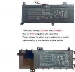 NEW C21N1818-1/2/3 Laptop Battery For ASUS VivoBook 15 X512DA X512JA X512FJ X512FL X512J F512FA F512DA F512JA F512FB F512FJ