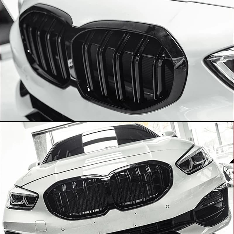 Gloss Black M4 Style Front Kidney Grille Grill For BMW 1 Series F40 5-Door Hatchback 2019-2024 Grille Grill Cover 118d 116d 120d