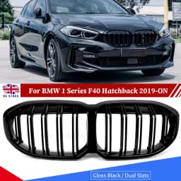 Gloss Black M4 Style Front Kidney Grille Grill For BMW 1 Series F40 5-Door Hatchback 2019-2024 Grille Grill Cover 118d 116d 120d