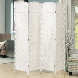 【Lifeideas】Folding Weave Fiber Room Divider Privacy Screen for Home