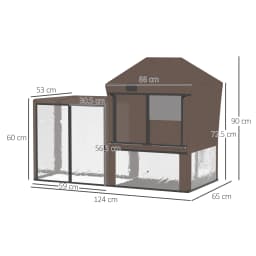 PawHut Rabbit Hutch Cover, Bunny Guinea Pig Cage Water-Resistant Protector