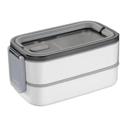 Thermal Lunch Box 2-Layer Meal Lunch Box With Handle Leak-Resistant Salad Bowl For School Travel Outdoor Work Camping