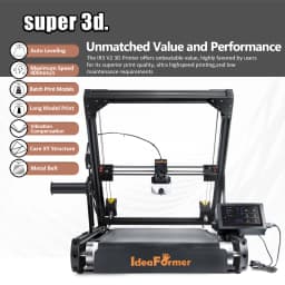 IdeaFormer IR3 V2 FDM 3D Printer Auto Leveling Core XY Stable Structure Infinite Z-Axis Steel Conveyor Belt With Extended Tray