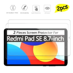 2 Pieces Ultra Clear Screen Protector HD Hard Film Scratch Proof Tempered Glass For Xiaomi Redmi Pad SE 8.7-inch 4G WiFi Display