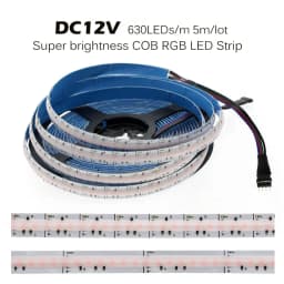 DC12V 384 LEDs COB LED Strip RGB 630LEDs Flexible COB LED Lights Red / Greeen / Blue / Ice Blue / Pink / Gold LED Tape 5m/Lot