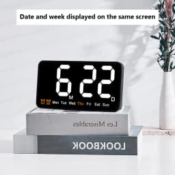 LED Digital Wall Clock Large Display Digital Alarm Clock for Living Room Office Classroom Gym Shop Decoration