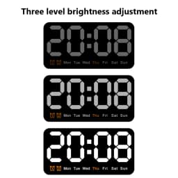 LED Digital Wall Clock Large Display Digital Alarm Clock for Living Room Office Classroom Gym Shop Decoration