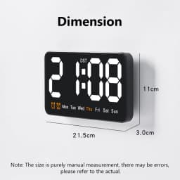 LED Digital Wall Clock Large Display Digital Alarm Clock for Living Room Office Classroom Gym Shop Decoration