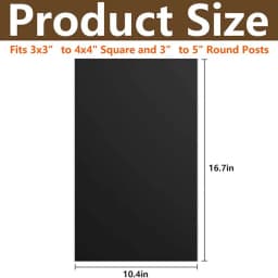Fence Pole Wrap 8x Waterproof Rot Protector 42.5x26.5cm/16.73x10.43 Inch Self-adhesive Protection Cover Outdoor Protective