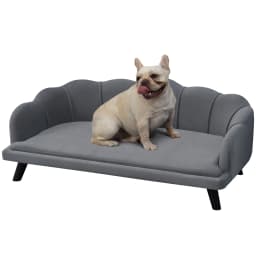 PawHut Dog Sofa, Pet Couch Bed for Medium, Large Dogs w/ Legs, Cushion