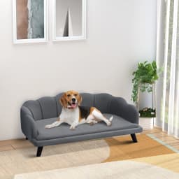 PawHut Dog Sofa, Pet Couch Bed for Medium, Large Dogs w/ Legs, Cushion