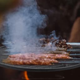 Voltsify Circular Cast Iron Grilling Grate, Dual Side Grid for BBQ Searing Vegetables, Fruits and Meats