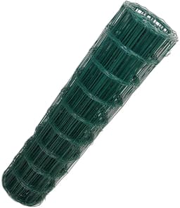 Green Wire Mesh Roll Green PVC Coated, 7.5cm x10cm Hole, 2mm Wire Thickness, for Window Guards Vegetable Crop Protection