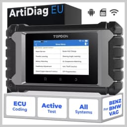 TOPDON ArtiDiag EU Bi-Directional Scanner Full-System Diagnostic Tool All Service Functions Active Test Lifetime Free Update