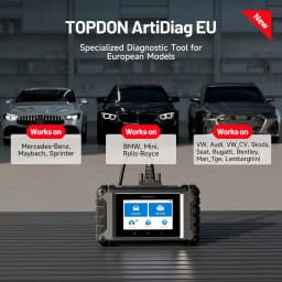 TOPDON ArtiDiag EU Bi-Directional Scanner Full-System Diagnostic Tool All Service Functions Active Test Lifetime Free Update