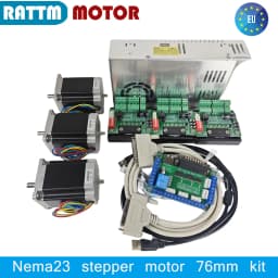【EU】 3 Axis 4 axis CNC Controller Kit Nema23 Stepper Motor 76mm 23HS8430B Dual shaft & TB6560 MD430 Single Axis Driver