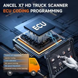 2026 Ancel X7 HD Trucks Professional Diagnostic Device Complete System OBD2 Scanner ECU Oil Reset Bi-directional for Iveco MAN