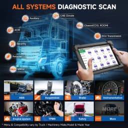 2026 Ancel X7 HD Trucks Professional Diagnostic Device Complete System OBD2 Scanner ECU Oil Reset Bi-directional for Iveco MAN