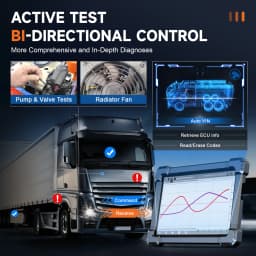 2026 Ancel X7 HD Trucks Professional Diagnostic Device Complete System OBD2 Scanner ECU Oil Reset Bi-directional for Iveco MAN