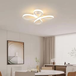Modern LED Ceiling Light,Ceiling Lamp 30W 3400LM,Acrylic Ceiling Lighting with Flower Shape for Bedroom,Warm Light 3000K