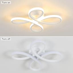Modern LED Ceiling Light,Ceiling Lamp 30W 3400LM,Acrylic Ceiling Lighting with Flower Shape for Bedroom,Warm Light 3000K