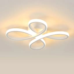 Modern LED Ceiling Light,Ceiling Lamp 30W 3400LM,Acrylic Ceiling Lighting with Flower Shape for Bedroom,Warm Light 3000K