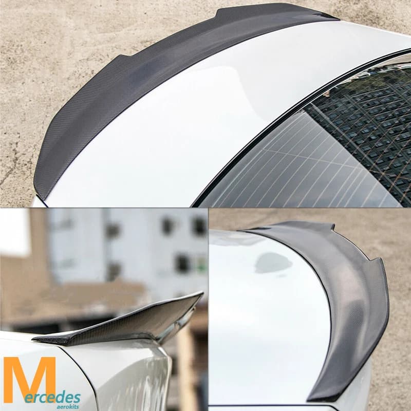 PSM Style Rear Trunk Spoiler for BMW E90 M3 3 Series 2005-2011 316i 318i 320d 323i 325i Sedan Rear Tail Wing Carbon Fiber Look