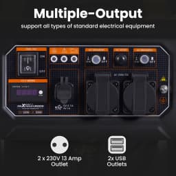 MAXPEEDINGRODS Petrol Inverter Generator 3.5KW 3200W 2x 230V 13 AC Outlets 2x USB Outlets Portable Power Generator for RV