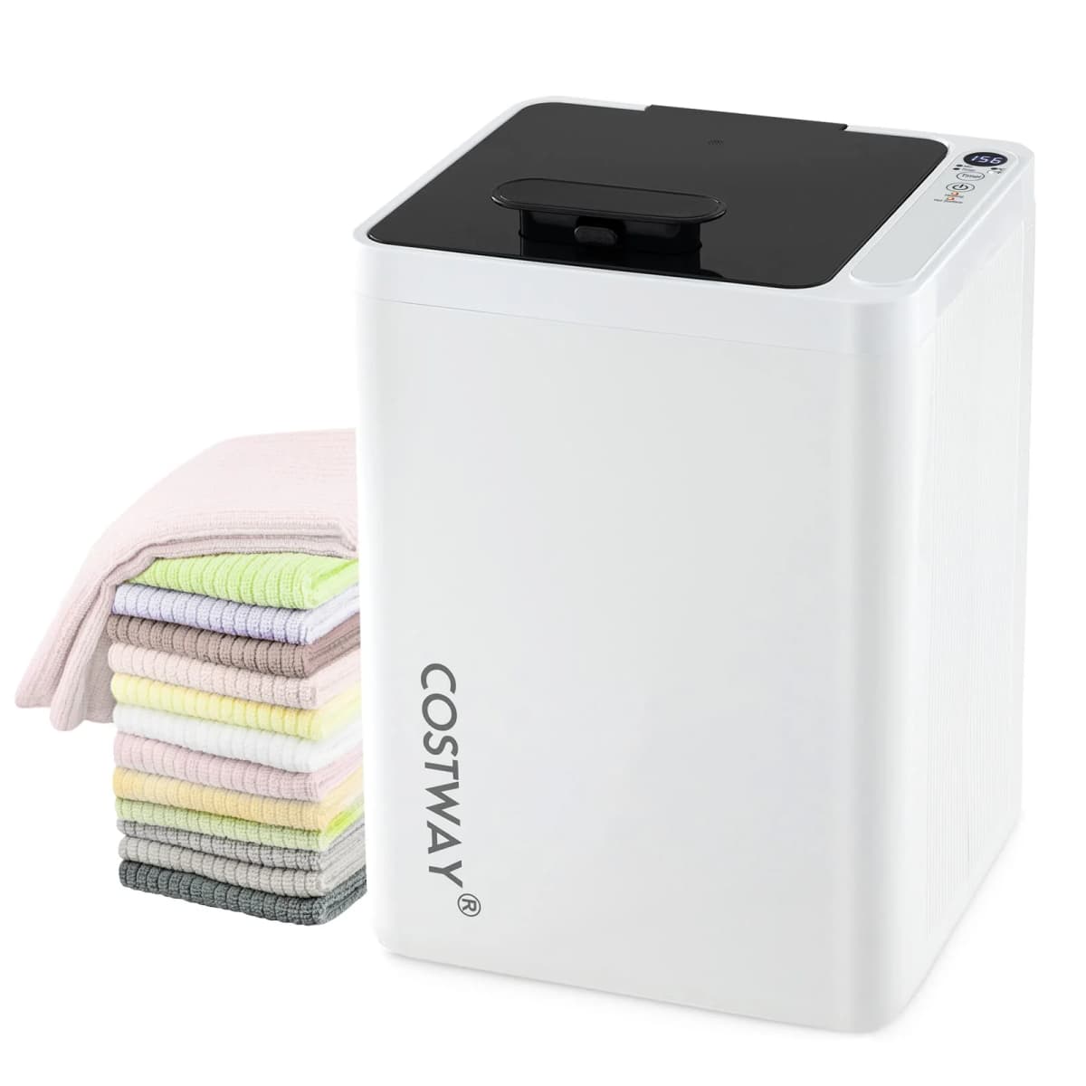 GOFLAME 23L Large Towel Warmer Bucket Home Towel Warmer w/0-90Min Timer-White