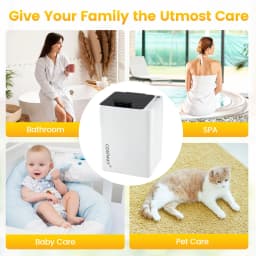 GOFLAME 23L Large Towel Warmer Bucket Home Towel Warmer w/0-90Min Timer-White