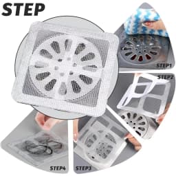FePen Drain Strainer, Pack of 50 Shower Hair Strainer, Disposable Shower Drain Stickers, Drain Strainer,
