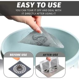 FePen Drain Strainer, Pack of 50 Shower Hair Strainer, Disposable Shower Drain Stickers, Drain Strainer,