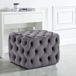 Modern multifunctional shoe changing stool square velvet cushion button footstool stylish home bedroom living room makeup stool