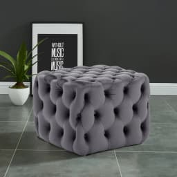 Modern multifunctional shoe changing stool square velvet cushion button footstool stylish home bedroom living room makeup stool