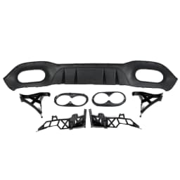 Rear Bumper Diffuser Lip with Exhaust Tips for Mercedes Benz A Class W177 A160 A180 A200 A220 A250 Hatchback A45 Look 2019+