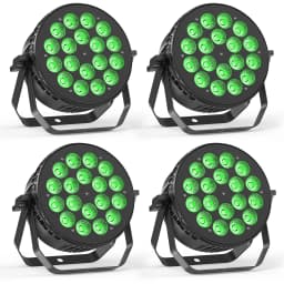 Datewink 4Pcs 18x10W RGBW LED Par Lights Stage Lighting Effect Projector DMX512 For Dj Disco Wedding Bar KTV Party Karaoke Show