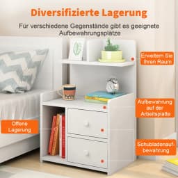 Bedside Table Nightstands for Bedroom Multi-functional Storage Cabinet Bedroom Furniture Bed Table Simple Locker Shelf