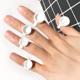 Microblading Glue Eyelash Extension Tattoo Ink Pigment Pallet Finger Ring Holder