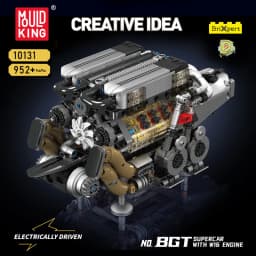 Mould King 10131 Technical Car Engine Toys The Motorized W16 Engine Building Block Assembly Engine Brick Kids Christmas Gift
