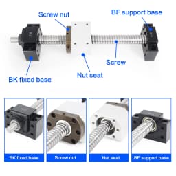 【EU Stock】SFU / RM 1204 1605 2005 Ballscrew Rolled C7 Ball Screw + Ballnut + BK BF End support+ Ball Nut Housing CNC Part