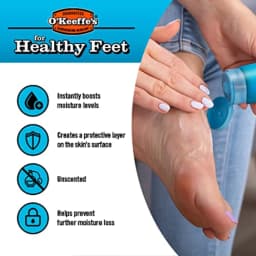 O’Keeffe’s Healthy Feet 91g, For Extremely Dry Cracked Feet, Long-lasting, With glycerin & Allantoin, healthy, hydrated skin