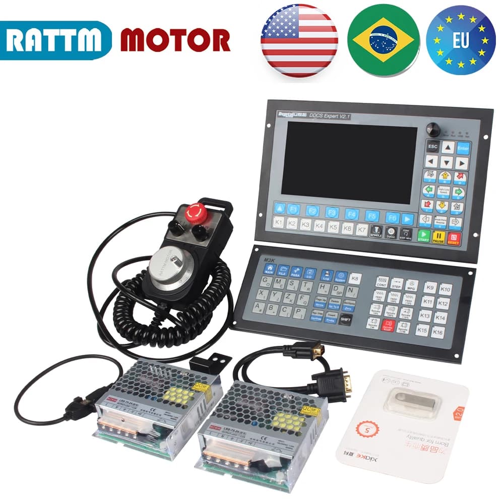 【BR CZ US】4/5 Axis DDCS Expert 2.1 CNC Off-line Motion Controller Kit for Router Engraving Milling Lathe Machine