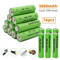 1.5V AA Rechargeable Alkaline Battery 3000mah For Torch Toys Clock MP3 Radio Video Game Digital Camera AA AAABattery