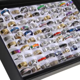 100pcs/Lots Stainless steel Rings Fashion Jewelry Party Gift Wedding Rings Mix Style Wholesale Mens Womens
