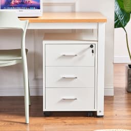 BonChoice 3 Drawers Mobile File Cabinets Pedestal Office Filing Cabinet with Rolling Casters