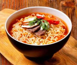 NONG SHIM, Spicy Chicken - flavored Shin Ramyun, Pack of 5, 120g per pack