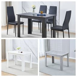 BonChoice 110/120/150cm Wooden Dining Tables for 2-6 Small Space, Rectangle Kitchen Table for Dining Room, Kitchen