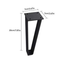Voltsify Set of 4 Metal Trapezoid Furniture Legs Home DIY Accessories