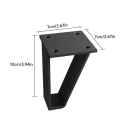 Voltsify Set of 4 Metal Trapezoid Furniture Legs Home DIY Accessories